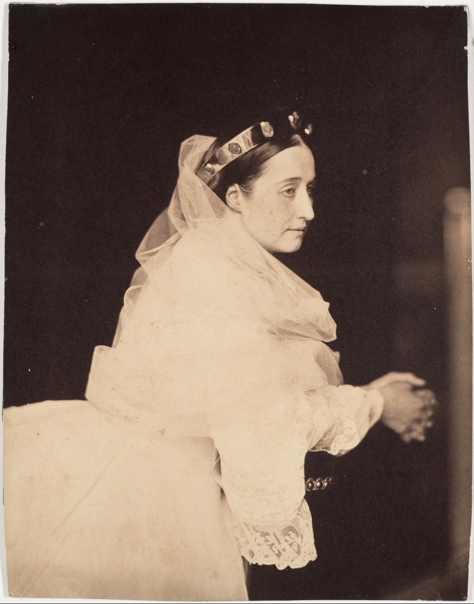 Gustave Le Gray portrait of Empress Eugenie at prayer, 1856, albumen silver print